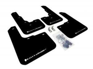 Dodge Dart Mud Flaps - Rally Armor - Black w/ White Logo 